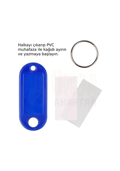 Plastik Anahtarlık - Isimli Renkli Anahtarlık Emlakçı Anahatlığı 110 Adet