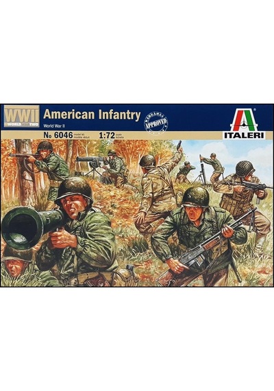 Italeri 6046s 1/72 Ölçek, Wwıı Amerikan Piyadeleri, Plastik Model Kiti-51124
