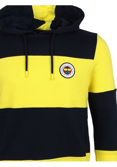 Fenerium Fenerbahçe Sarı Lacivert Kapüşonlu Sweat Kutulu 059 Sarı - Lacivert