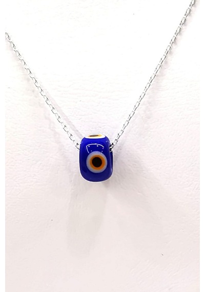 Omar Silver Kadın Nazar Boncuklu Doğal Taşlı Gümüş Kolye Omr8213 (513868117)