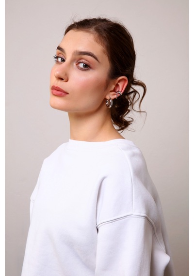 Kadın Gold Renk 2'li Cuff Gümüş