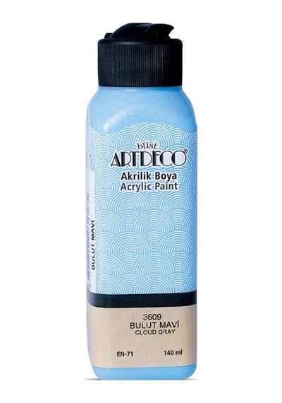 Artdeco Akrilik Boya 140 Ml Bulut Mavi 070r-3609 Çok Renkli