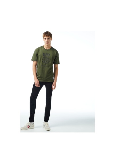 Alpha Industrıes Alpha Industries Alpha Tiger Erkek Haki T-shirt