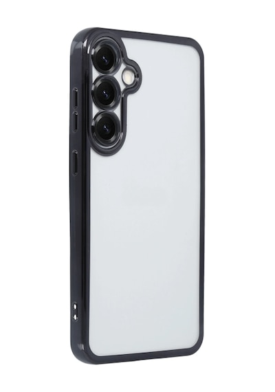 Gld-spt- Newface Samsung Uyumlu Galaxy S25 Kılıf Razer Lensli Silikon - Siyah