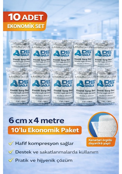 Elastik Sargı Bezi 6cm X 4m 10 Adet