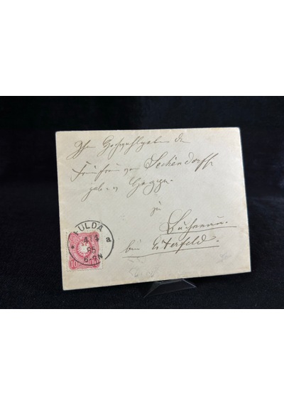 1885 Alman İmparatorluğu Dönemi Deutsches Reich 10 Pfennig Kuruş Pullu Zarf