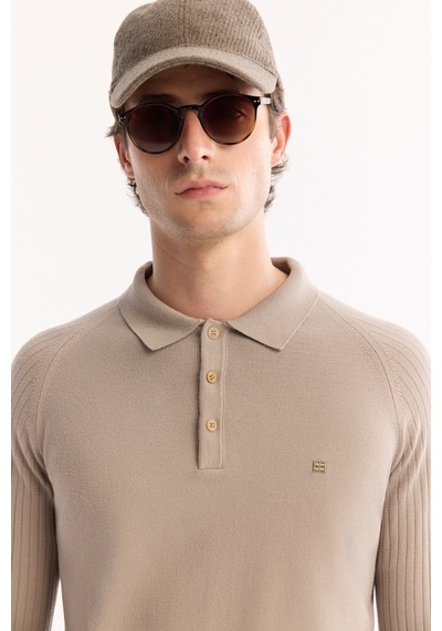 Avva Erkek Vizon Polo Yaka Düğmeli Soft Touch Dokulu Triko Regular Fit Kazak A52y5030 Avva Erkek Vizon Polo Yaka Düğmeli Soft Touch Dokulu Triko Regular Fit Kazak A52y5030
