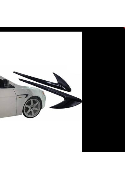 Oto Motto Esnek Tampon Çamurluk Izgara Venti Body Kit Parlak Siyah Sağ-sol