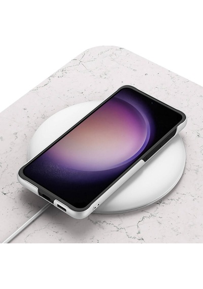 Galaxy Uyumlu S24 Kılıf Standlı El Tutacaklı Pazarplus Band Kılıf Siyah Karbon
