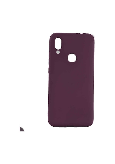 Noktaks - Xiaomi Uyumlu Xiaomi Redmi 7 - Kılıf Mat Renkli Esnek Premier Silikon Kapak - Mürdüm