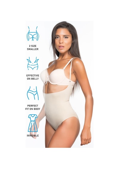 Ten Mı Emay 2073 Göğüsü Açık Desenli Body Korse Ten
