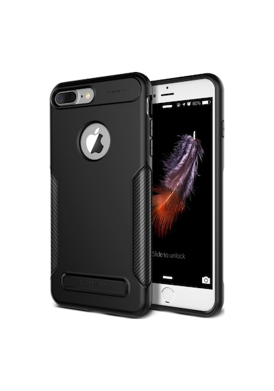 Vrs Apple Uyumlu iPhone 7 Plus İle New Carbon Fit Kılıf Black Siyah