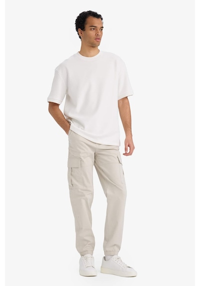 Defacto Regular Jogger Kargo Cepli Gabardin Pantolon C9163AX25SP Bej