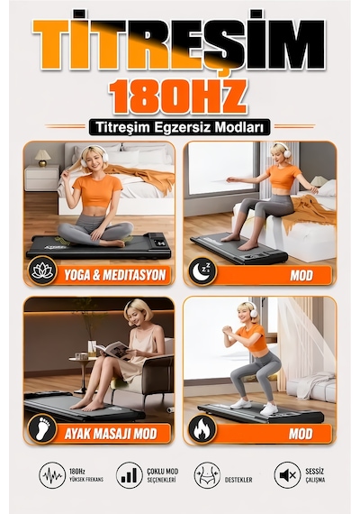 KB800 Koşu Bandı Katlanabilir Titreşim Modlu 2HP Sessiz Motor %9 Eğim Uzaktan Kumandalı Bluetooth