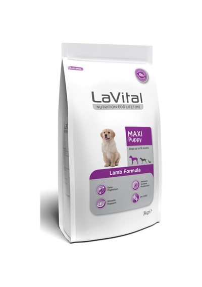 Maxi Puppy Lamb Kuzu Etli Yavru Köpek Maması, 15 Kg