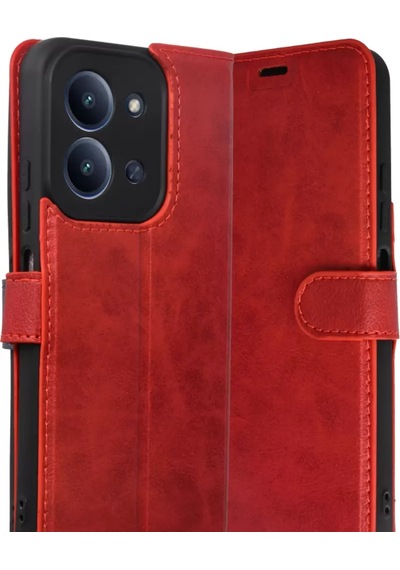 Newface Xiaomi Redmi 15c 4g Trend S Plus Kapaklı Kılıf - Kırmızı Diğer
