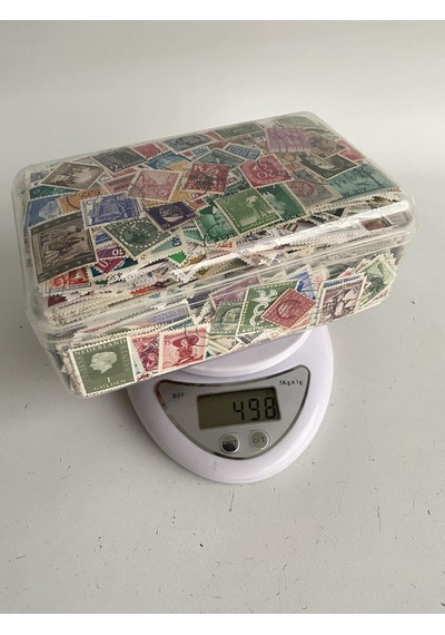 Damgalı Dünya Pulu Lotu 490-550 Gram - Yabancı Posta Pulu  Teşhir Ürün