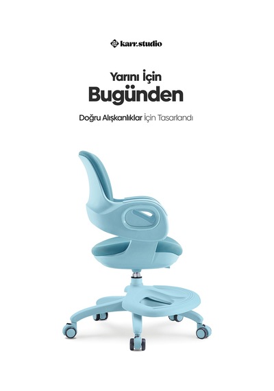 Olinda Ergonomik Çocuk Çalışma Koltuğu Mavi