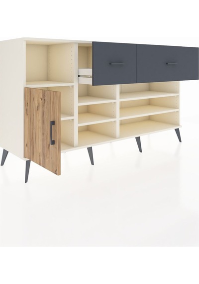 Kronos Konsol 6 Raflı 2 Çekmeceli Tek Kapaklı 176x59x99 Aytaşı-ç Aytaşı-çam/antrasit Kronos Konsol 6 Raflı 2 Çekmeceli Tek Kapaklı 176x59x99 Aytaşı-ç Aytaşı-çam/antrasit
