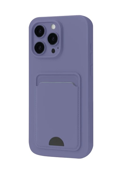 Newface Apple İphone 16 Pro Kılıf Kelvin Kartvizitli Silikon - Lila