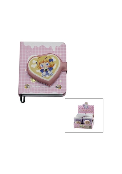 Ibico Heart Zh-105-06 Mini Not Defteri Kalp Cırtlı Kapak Renkli Sayfalar 8.5x10cm- 12'li Paket Diğer