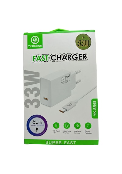 Usb Type-c 33w Şarj Aleti Yk-sr68 Bx40