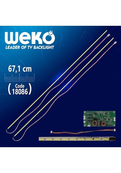 60'' Universal E-led 81 Ledli 7020 671mm 360-450 Ma 81-84 Volt Çift Led - Sürücü - Kablo Takım Tv Led Bar