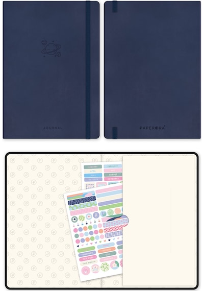 A5 Bullet Journal Noktalı Defter 140 Gr. 80 Yaprak Midnight Lacivert