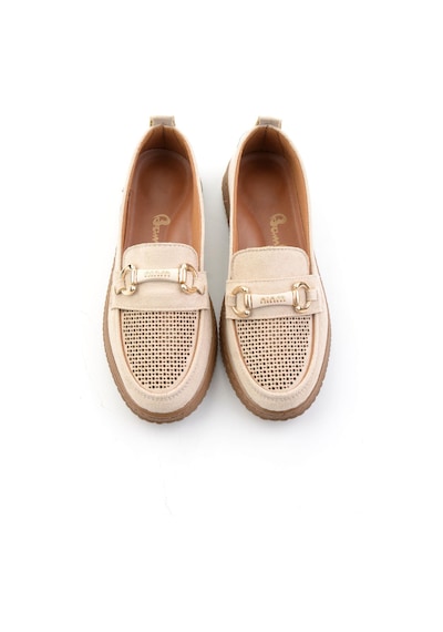 Krem Süet Kadın Loafer Ayakkabı K01536105272