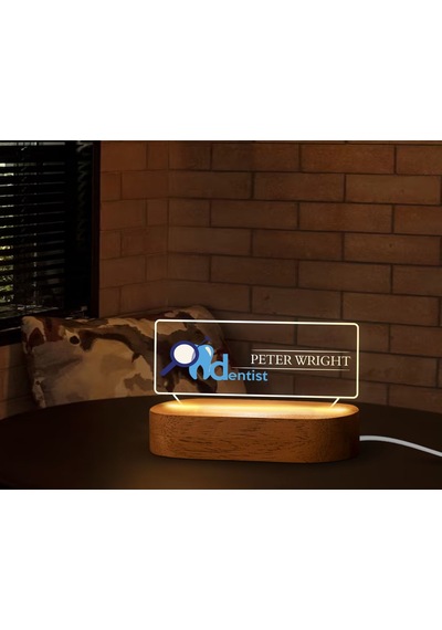 Bk Gift Kişiye Özel İsimli Diş Hekimi Temalı Led Işıklı Akrilik Masa İsimliği-3, Ofis Dekoru, Mesleki Hediye, Ofis Hediyeleri Kobitmeyen137967 Bk Gift