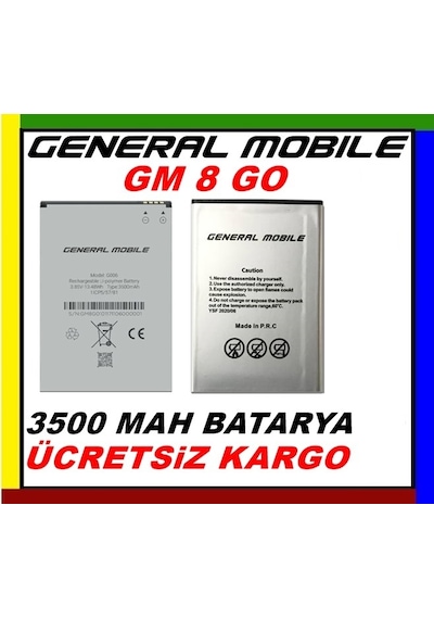 General Mobile Gm 8 Go Pil Batarya G006 Pil Kodu 3500 Mah
