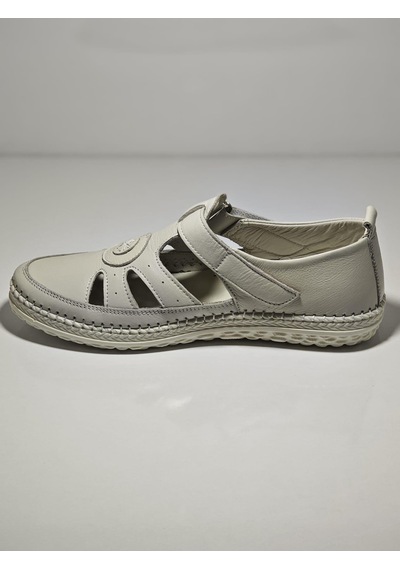 Voyager Z520 Kadın Günlük Deri Comfort Sandalet Krem