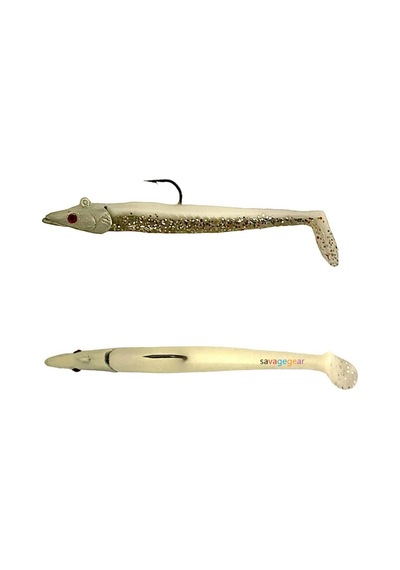 Savage Gear Lb Sandeel 10cm +captain Zoka 21gr Modifiyeli Hazır Silikon Yem Pearl Silver