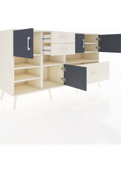 Kronos Konsol 7 Raflı 3 Çekmeceli 4 Kapaklı 176x59x99 Aytaşı-antr Aytaşı-antrasit/aytaşı