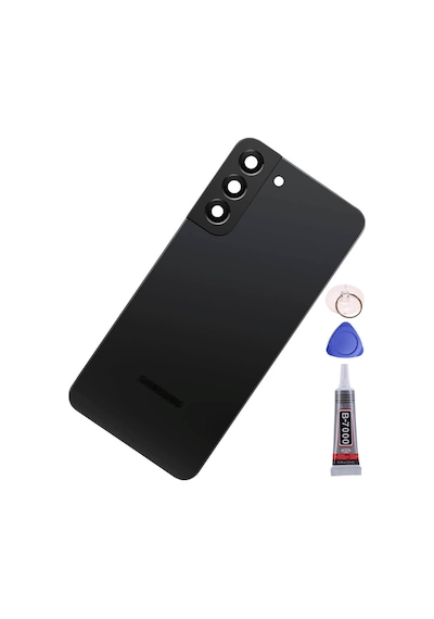 Samsung S22 Siyah Uyumlu Arka Kapak Batarya Kapağı Pil Kapağı Yapışkan Ve Sökme Aparatıyla Beraber Full Set Siyah