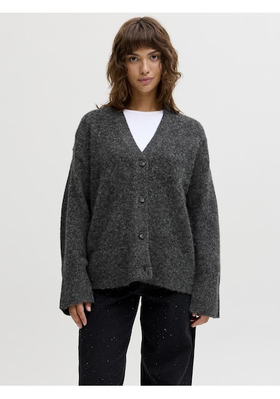 Jack & Jones Kadin V Yaka Hirka - Rosanna - 12286602 Dark Grey Melange