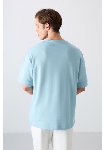 Tommy Life Açık Mavi Pamuklu Kalın Yumuşak Dokulu Oversize Fit Baskılı Erkek T-shirt - 88322 Açik Mavi Tommy Life Açık Mavi Pamuklu Kalın Yumuşak Dokulu Oversize Fit Baskılı Erkek T-shirt - 88322 Açik Mavi