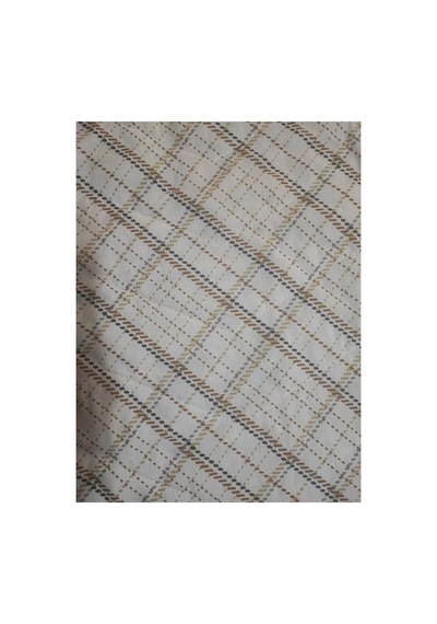 Tek Kişilik Yatak Örtüsü 155x215 Cm Elyaf Dolgulu Ekose Desenli Kahve Krem Krem