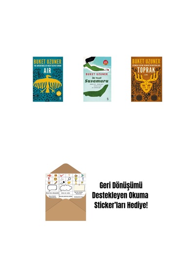 Air - The Adventures Of Misfit Defne Kaman + İki Yeşil Su Susamuru Midi Boy + Uyumsuz Defne Kaman'ın Maceraları - Toprak + Okuma Sticker'ları