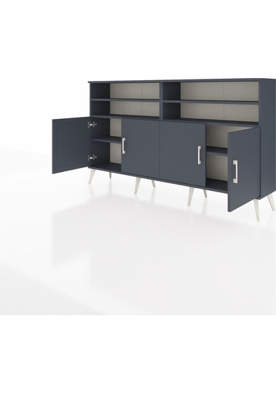 Arges Konsol 6 Raflı 4 Kapaklı 176x30x99 Antrasit-antrasit Antrasit-antrasit Arges Konsol 6 Raflı 4 Kapaklı 176x30x99 Antrasit-antrasit Antrasit-antrasit