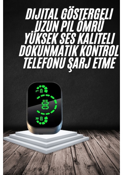 Yeni Nesil Bluetooth Kulaklık Çhassasiyet Cevaplayabilen Dijital Göstergeli Powerbankli