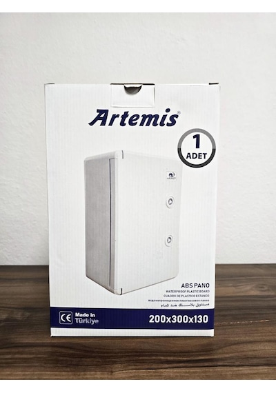 Artemis 20x30x13 Abs Plastik Elektrik Panosu Sigorta Kutusu Çift Kilitli Sağlam Ip65 Alev Almaz