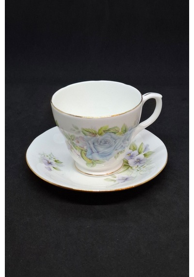 Bone China Mavi Gül Vintage Çay/kahve Fincanı 2 Parça 150 Ml