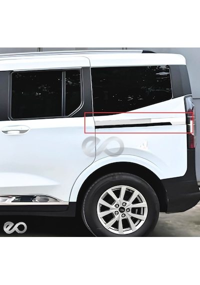 Ford Tourneo Courıer 2024 Üzeri Sürgü Nikelajı 2 Parça Paslanmaz Çelik