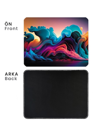 İlyuka 40x30cm Gaming Oyuncu Mousepad Colorful Waves Mp244030