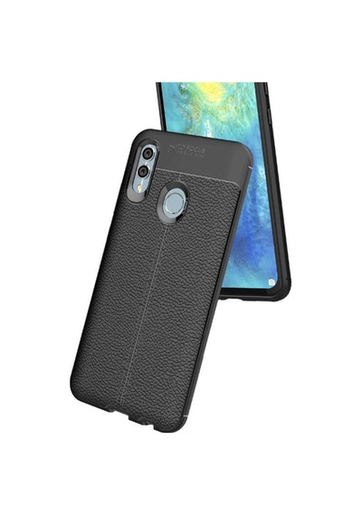 Huawei P Smart 2019 Kilif Deri Tarzi Niss Silikon Case 357682755