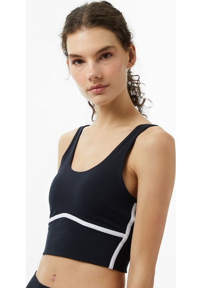 Under Armour Meridian Piped Crop Kadın Siyah Koşu Atlet 6003529 2800282