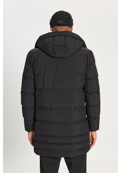 Ac&Co / Altınyıldız Classics Erkek Sıyah Standart Fit Normal Kesim Çıkma Kapüşon Dik Yaka Yan Cepli Kaban Sıyah Siyah Ac&Co / Altınyıldız Classics Erkek Sıyah Standart Fit Normal Kesim Çıkma Kapüşon Dik Yaka Yan Cepli Kaban Sıyah Siyah