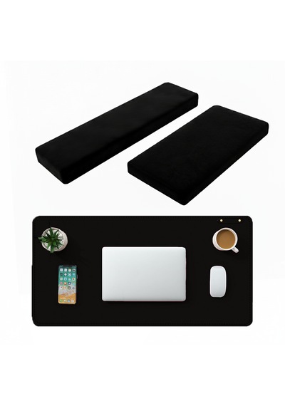 Microcase Deri Mousepad + Klavye Bilek Destek + Mouse Bilek Destek 3in1 Set Al5379 Siyah