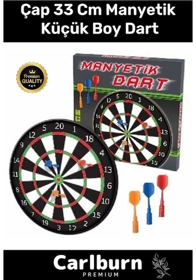 Premium Eğitici Zeka Geliştirici Öğretici Eğlence Aile Manyetik Dart Küçük Boy Çap 33 Cm